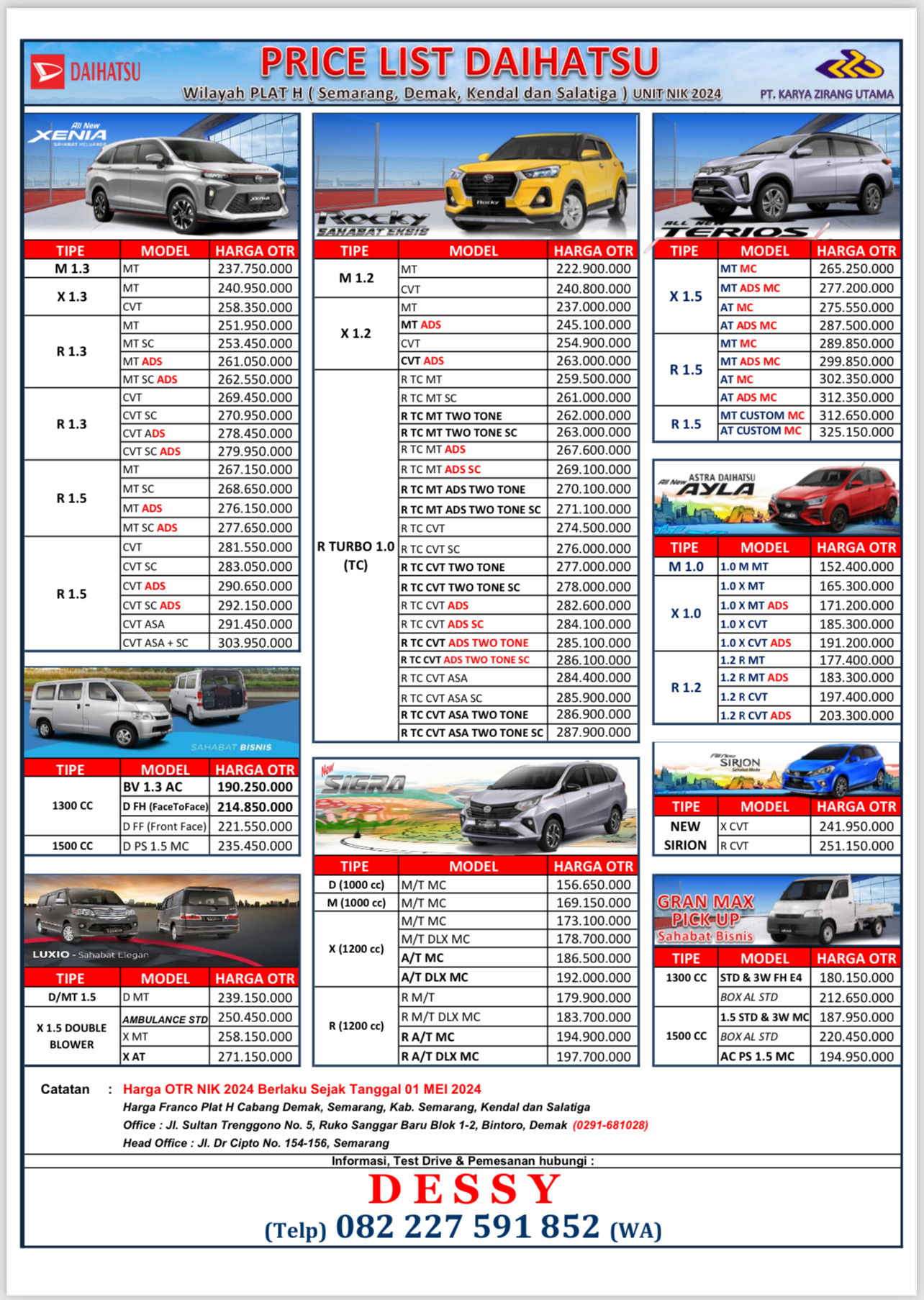 Harga  Demak Pricelist Harga Daihatsu Demak